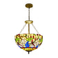 CDH 16" Tiffany Upright Lamp 40cm shade (16941CR HC) for High Ceiling