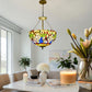 CDH 16" Tiffany Upright Lamp 40cm shade (16941CR HC) for High Ceiling