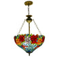 CDH 16" Tiffany Upright Lamp 40cm shade (16110CR HC) for High Ceiling
