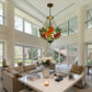CDH 16" Tiffany Upright Lamp 40cm shade (16112CR HC) for High Ceiling