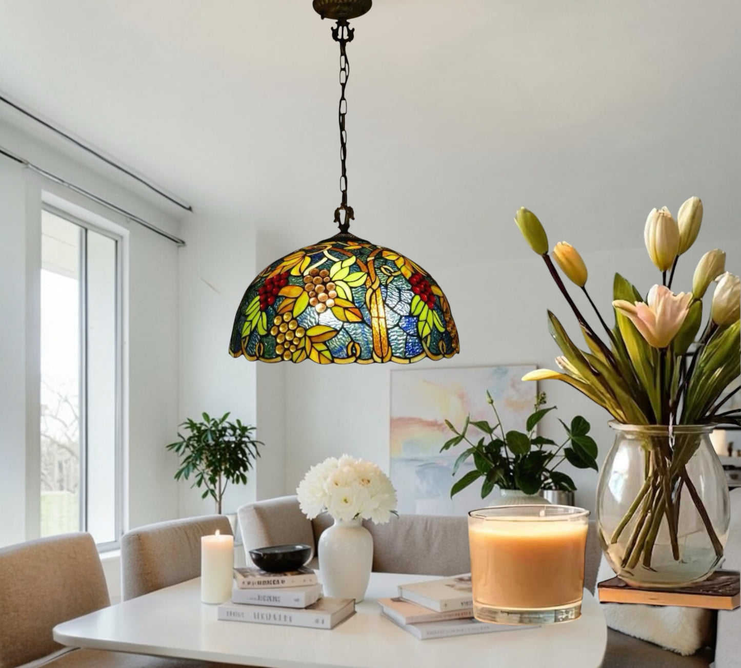 CDH 16" Tiffany Pendant Lamp 40cm shade (16937C)