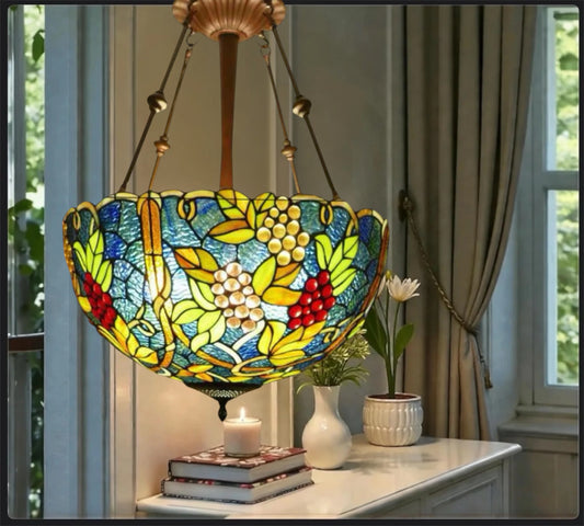 CDH 16" Tiffany Upright Lamp 40cm shade (16937CR)
