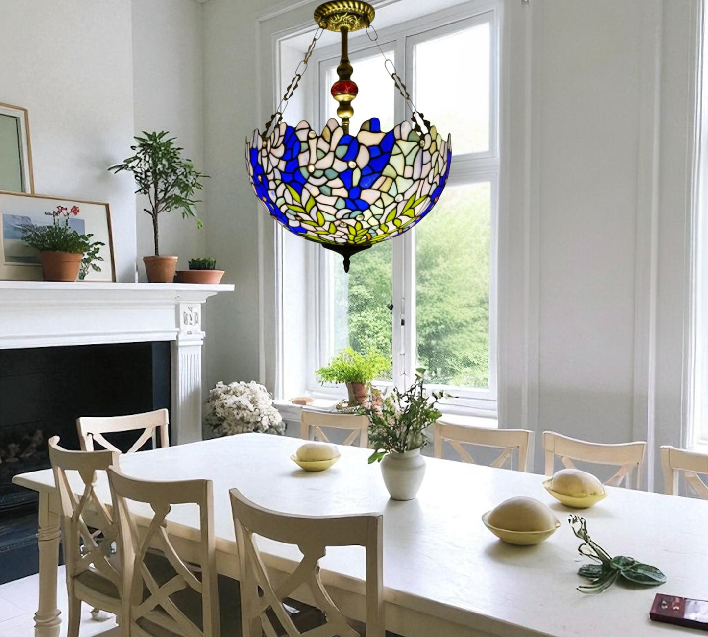 CDH 16" Tiffany Upright Lamp 40cm shade (16039CR)