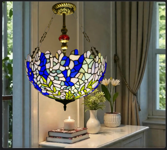 CDH 16" Tiffany Upright Lamp 40cm shade (16039CR)