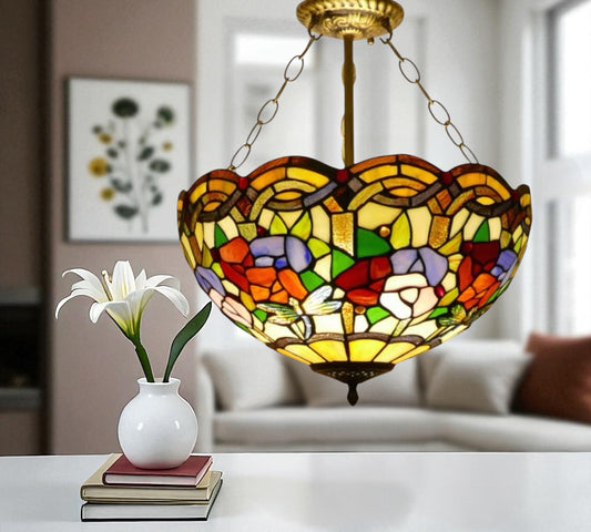 CDH 16" Tiffany Upright Lamp 40cm shade (15002CR)