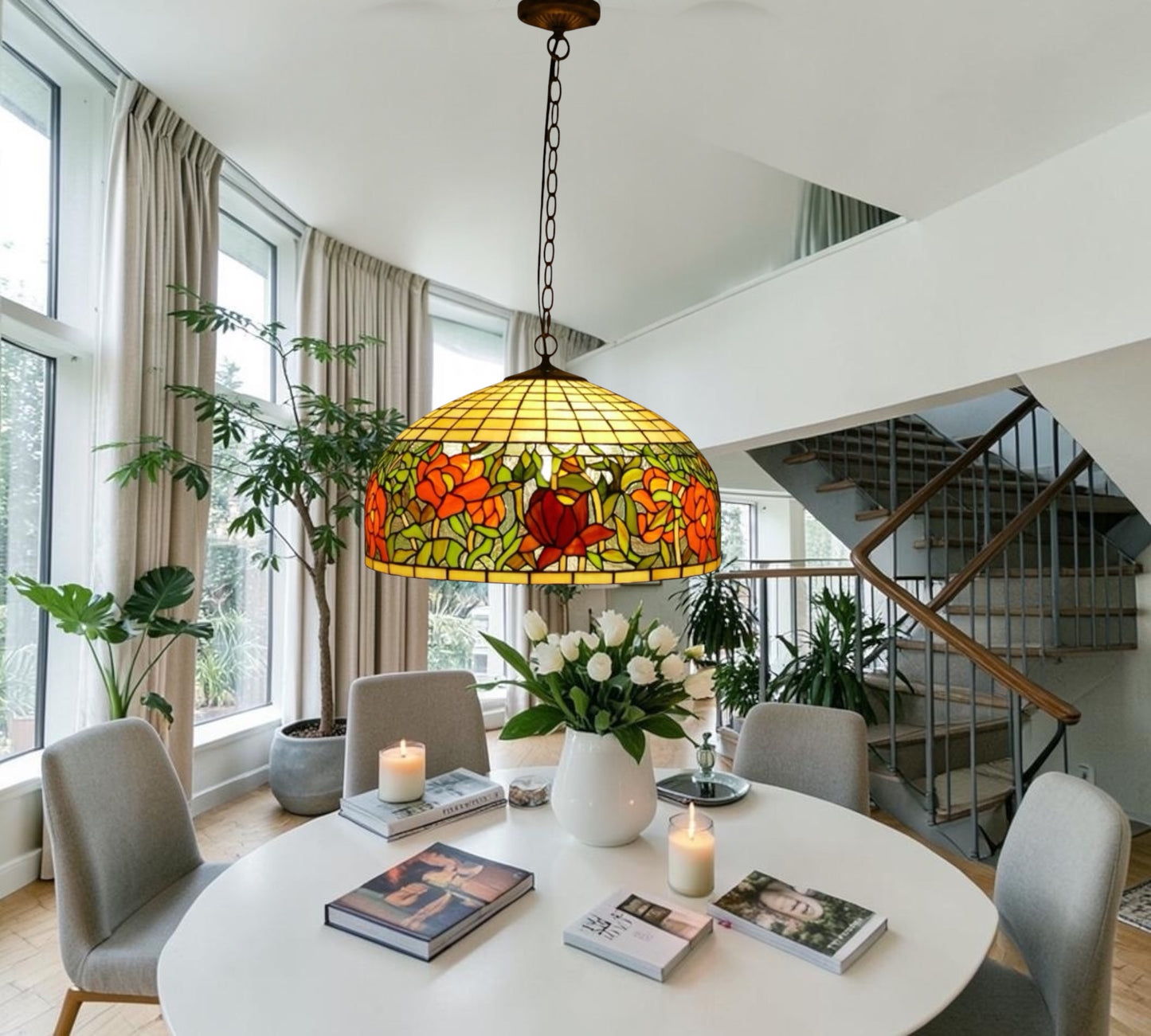 CDH 20" Tiffany Pendant Lamp 50cm shade (19048CX)
