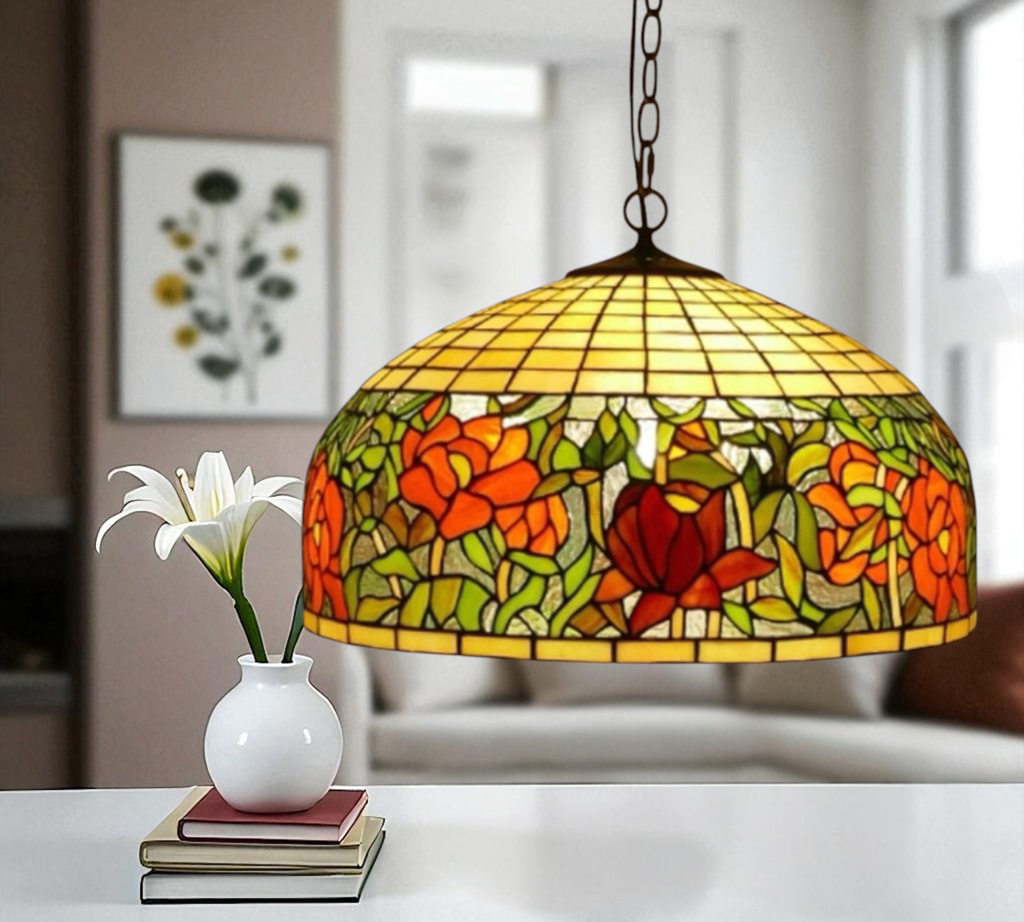 CDH 20" Tiffany Pendant Lamp 50cm shade (19048CX)