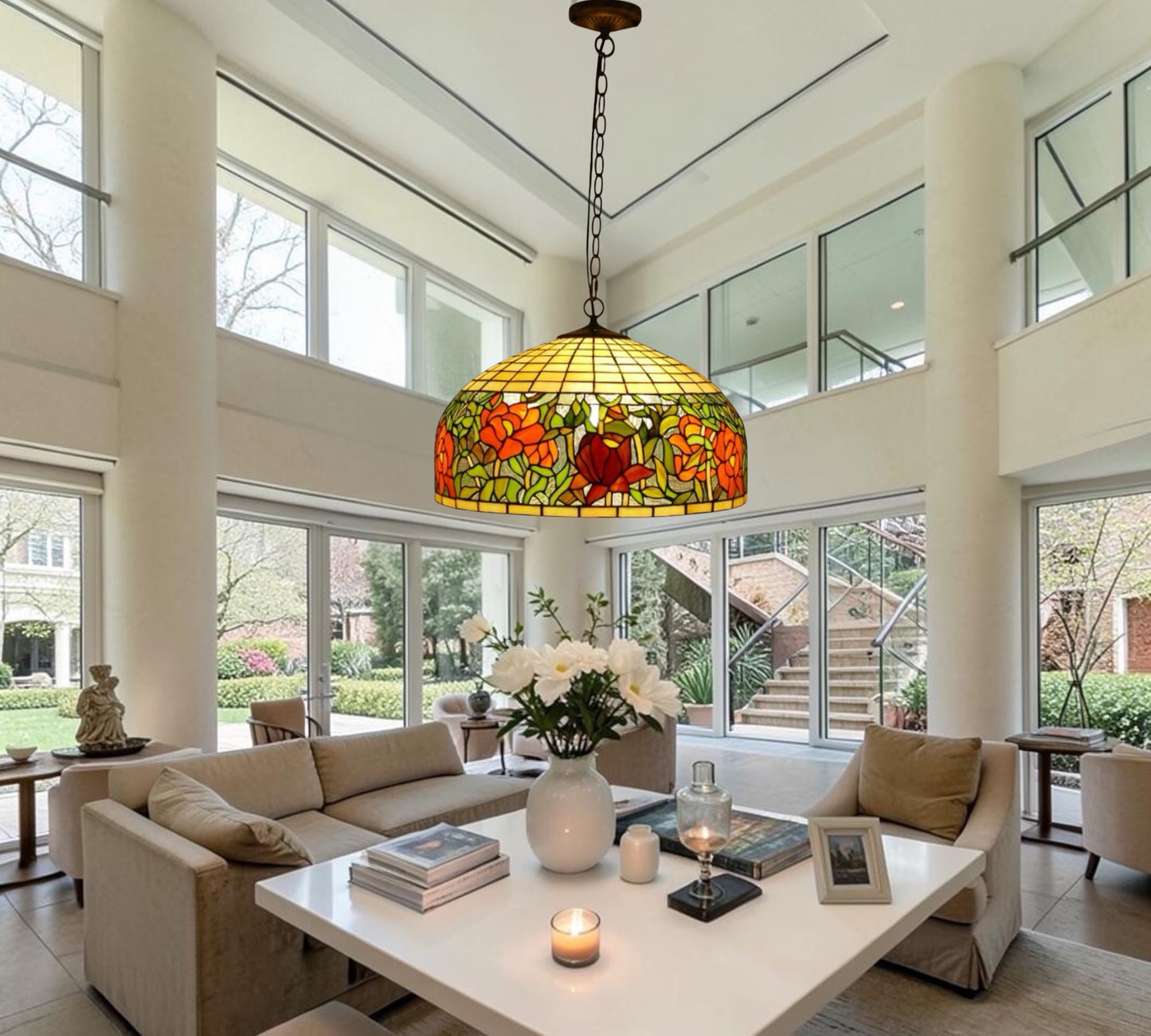 CDH 20" Tiffany Pendant Lamp 50cm shade (19048CX)