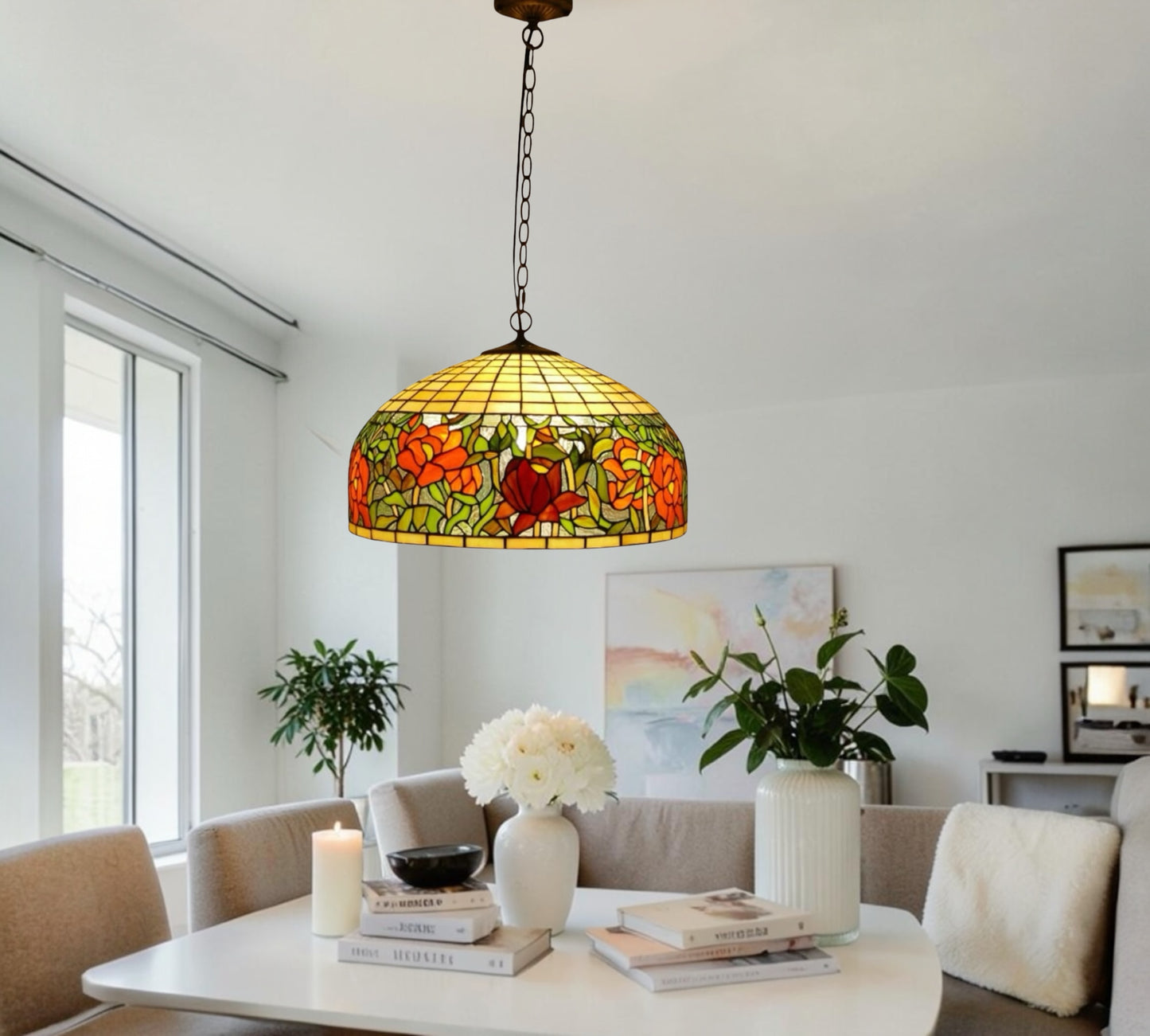 CDH 20" Tiffany Pendant Lamp 50cm shade (19048CX)