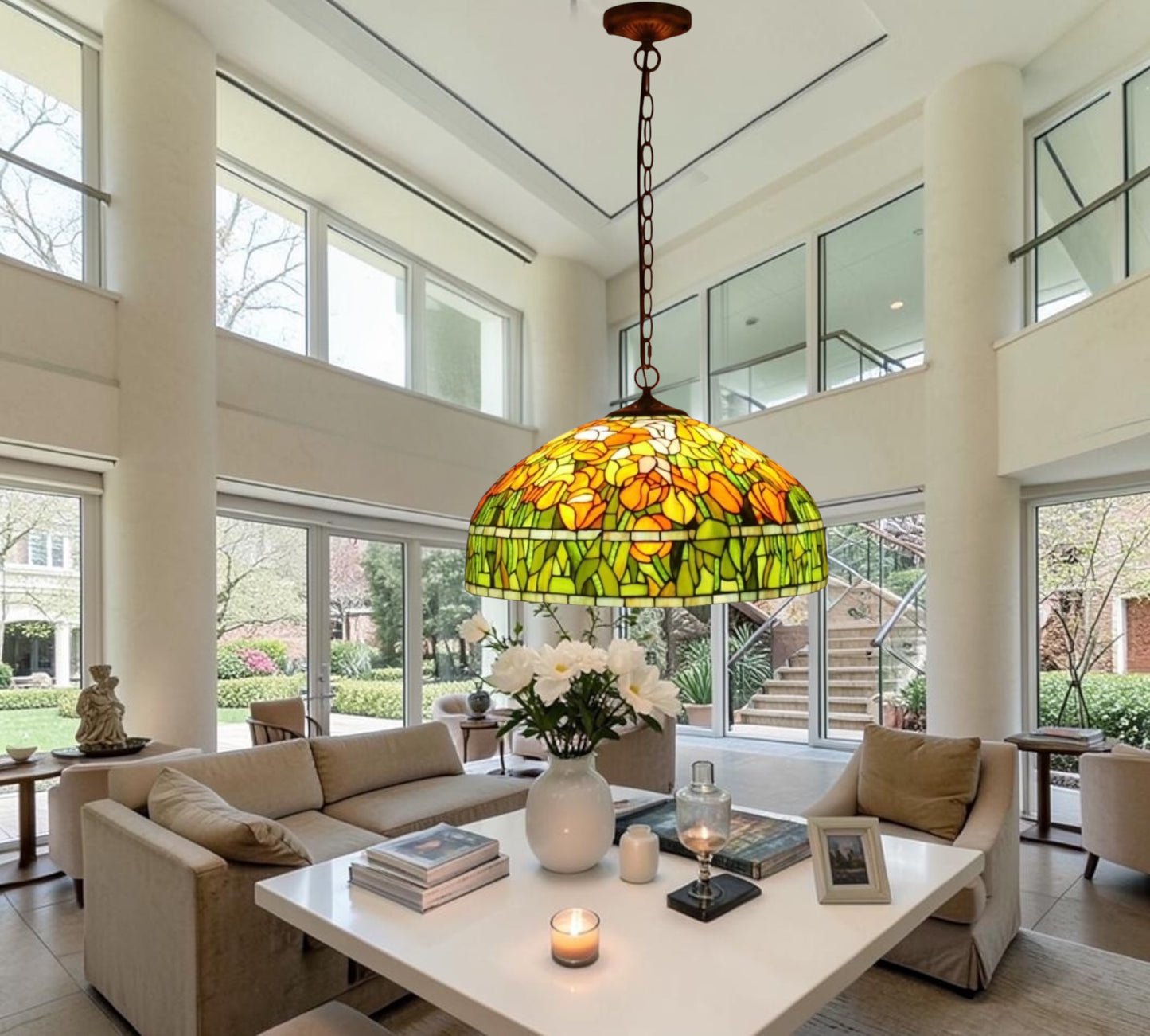 CDH 20" Tiffany Pendant Lamp 50cm shade (19049CX)