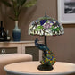 CDH 18" X-LARGE Tiffany Table Lamp 46cm Shade with Peacock (16941TL)