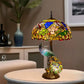 CDH 18" X-LARGE Tiffany Table Lamp 46cm Shade with Peacock (16941TL)