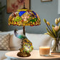 CDH 18" X-LARGE Tiffany Table Lamp 46cm Shade with Peacock (16941TL)