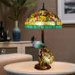 CDH 18" X-LARGE Tiffany Table Lamp 46cm Shade with Peacock (19004TL)