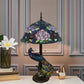 CDH 18" X-LARGE Tiffany Table Lamp 46cm Shade with Peacock (19005TL)