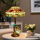 CDH 18" X-LARGE Tiffany Table Lamp 46cm Shade with Peacock (19012TL)