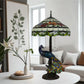 CDH 18" X-LARGE Tiffany Table Lamp 46cm Shade with Peacock (19012TL)