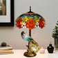 CDH 18" X-LARGE Tiffany Table Lamp 46cm Shade with Peacock (15013TL)