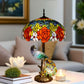 CDH 18" X-LARGE Tiffany Table Lamp 46cm Shade with Peacock (15013TL)