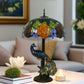 CDH 18" X-LARGE Tiffany Table Lamp 46cm Shade with Peacock (15013TL)
