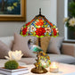 CDH 18" X-LARGE Tiffany Table Lamp 46cm Shade with Peacock (15035TL)