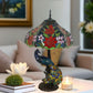 CDH 18" X-LARGE Tiffany Table Lamp 46cm Shade with Peacock (15035TL)