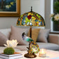 CDH 18" X-LARGE Tiffany Table Lamp 46cm Shade with Peacock (16937TL)