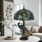 CDH 18" X-LARGE Tiffany Table Lamp 46cm Shade with Peacock (16937TL)