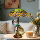 CDH 18" X-LARGE Tiffany Table Lamp 46cm Shade with Peacock (16035GTL)
