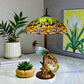 CDH 18" X-LARGE Tiffany Table Lamp 46cm Shade with Peacock (16035GTL)