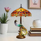 CDH 18" X-LARGE Tiffany Table Lamp 46cm Shade with Peacock (16035TL)