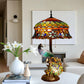 CDH 18" X-LARGE Tiffany Table Lamp 46cm Shade with Peacock (19002TL)