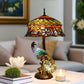 CDH 18" X-LARGE Tiffany Table Lamp 46cm Shade with Peacock (19002TL)