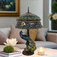 CDH 18" X-LARGE Tiffany Table Lamp 46cm Shade with Peacock (19002TL)