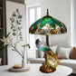 CDH 18" X-LARGE Tiffany Table Lamp 46cm Shade with Peacock (16013TL)