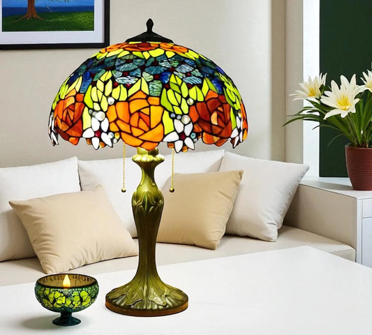 CDH 16" Tiffany Table Lamp 40cm Shade (15013)