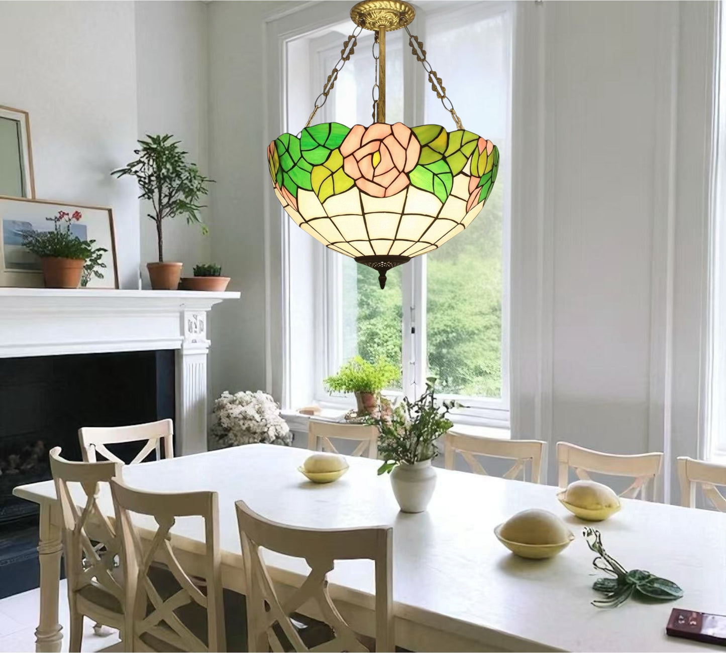 CDH 16" Tiffany Upright Lamp 40cm shade (11004CR)