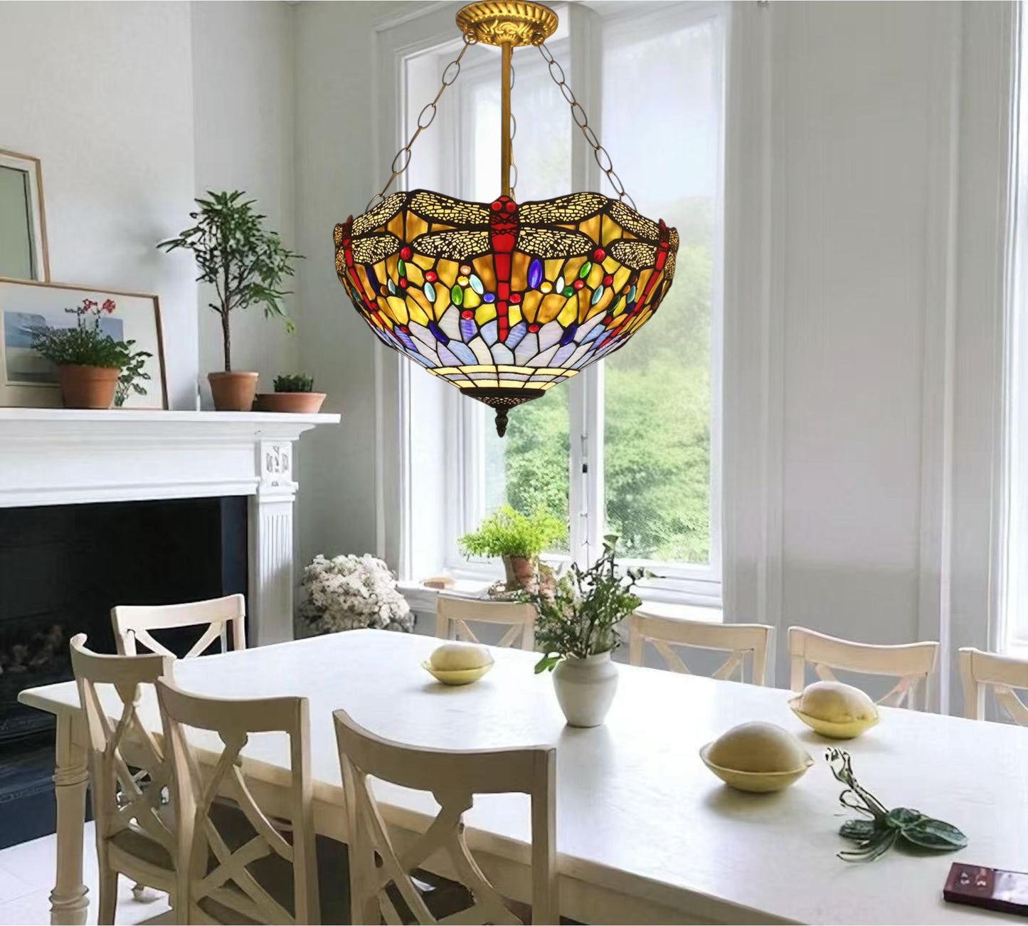 CDH 16" Tiffany Upright Lamp 40cm shade (16031CR)