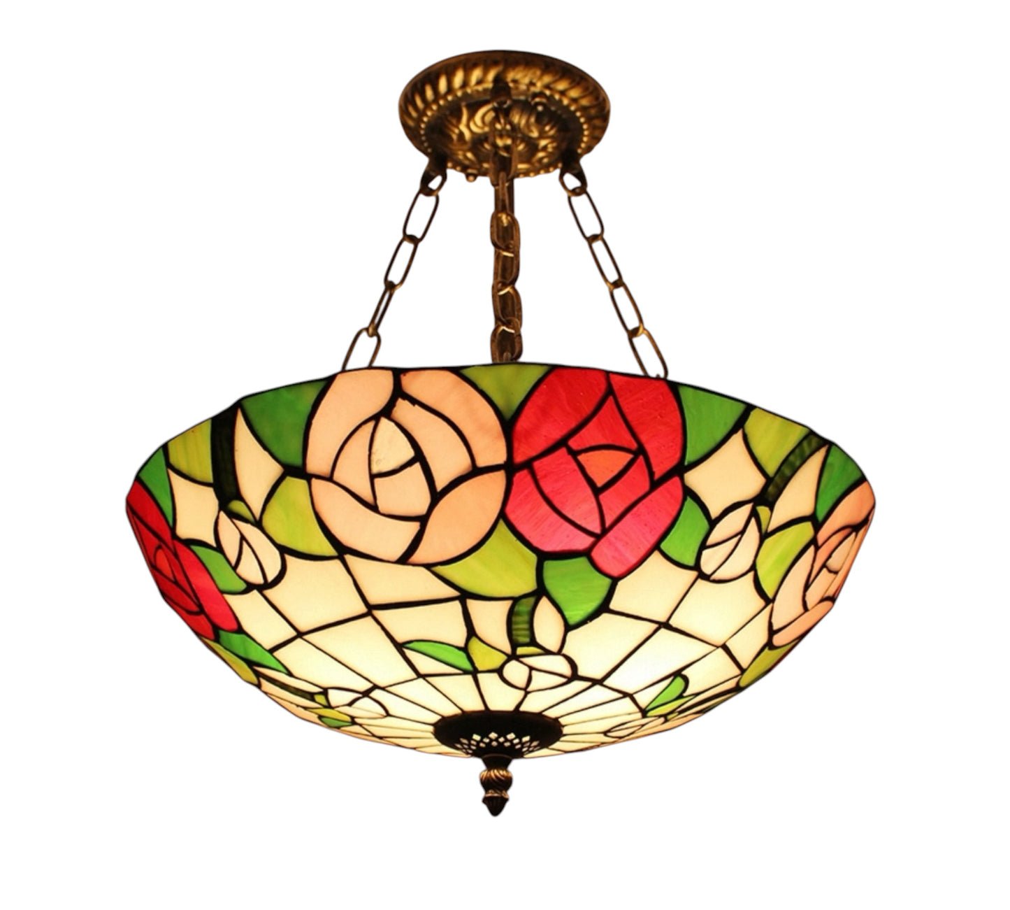 CDH 16" Tiffany Upright Lamp 40cm shade (16049CR)