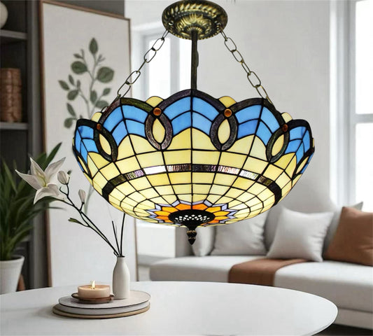 CDH 16" Tiffany Upright Lamp 40cm shade (16050CR)