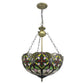 CDH 16" Tiffany Upright Lamp 40cm shade (11008XCR HC) for High Ceiling