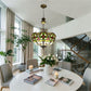 CDH 16" Tiffany Upright Lamp 40cm shade (11008XCR HC) for High Ceiling