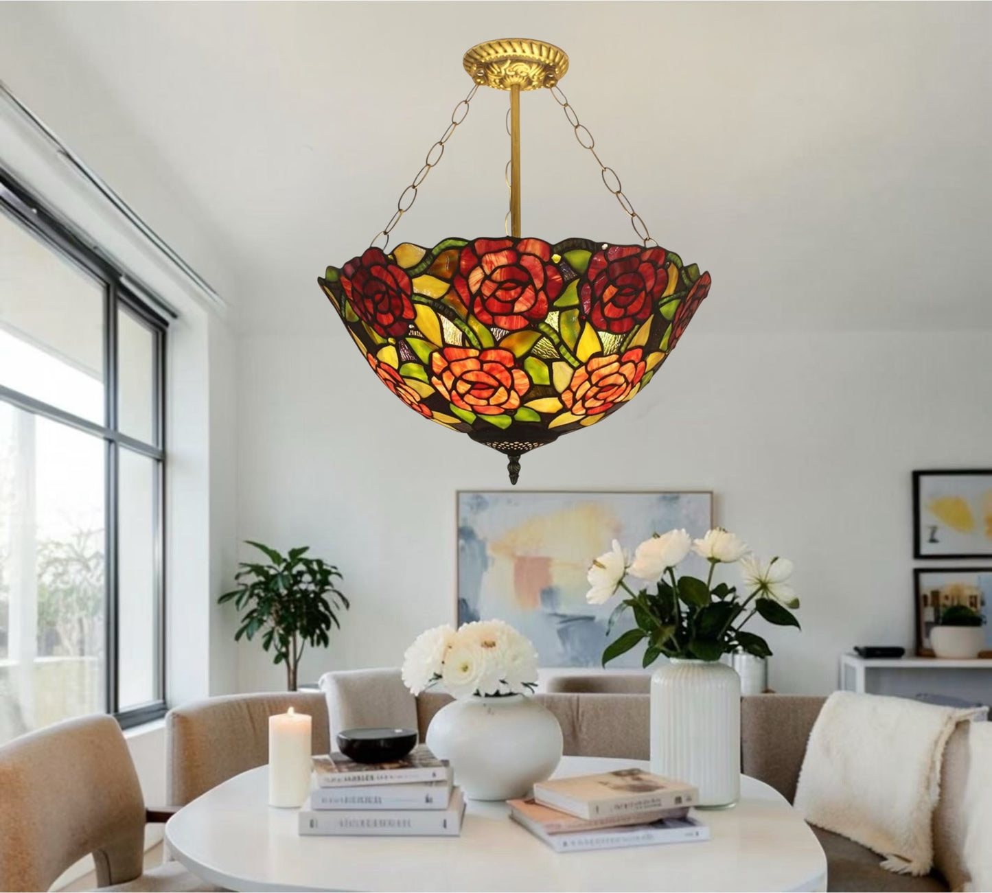 CDH 18" XLARGE Tiffany Upright Lamp 46cm shade (12703CX)