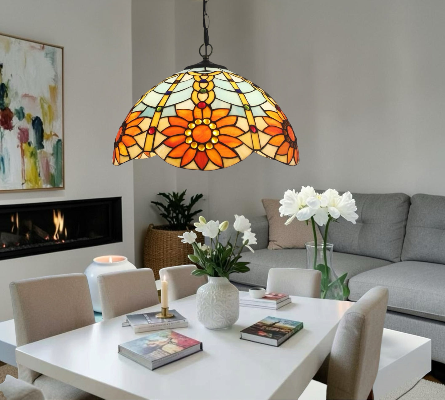 CDH 16" Tiffany Pendant Lamp 40cm shade (11003X)