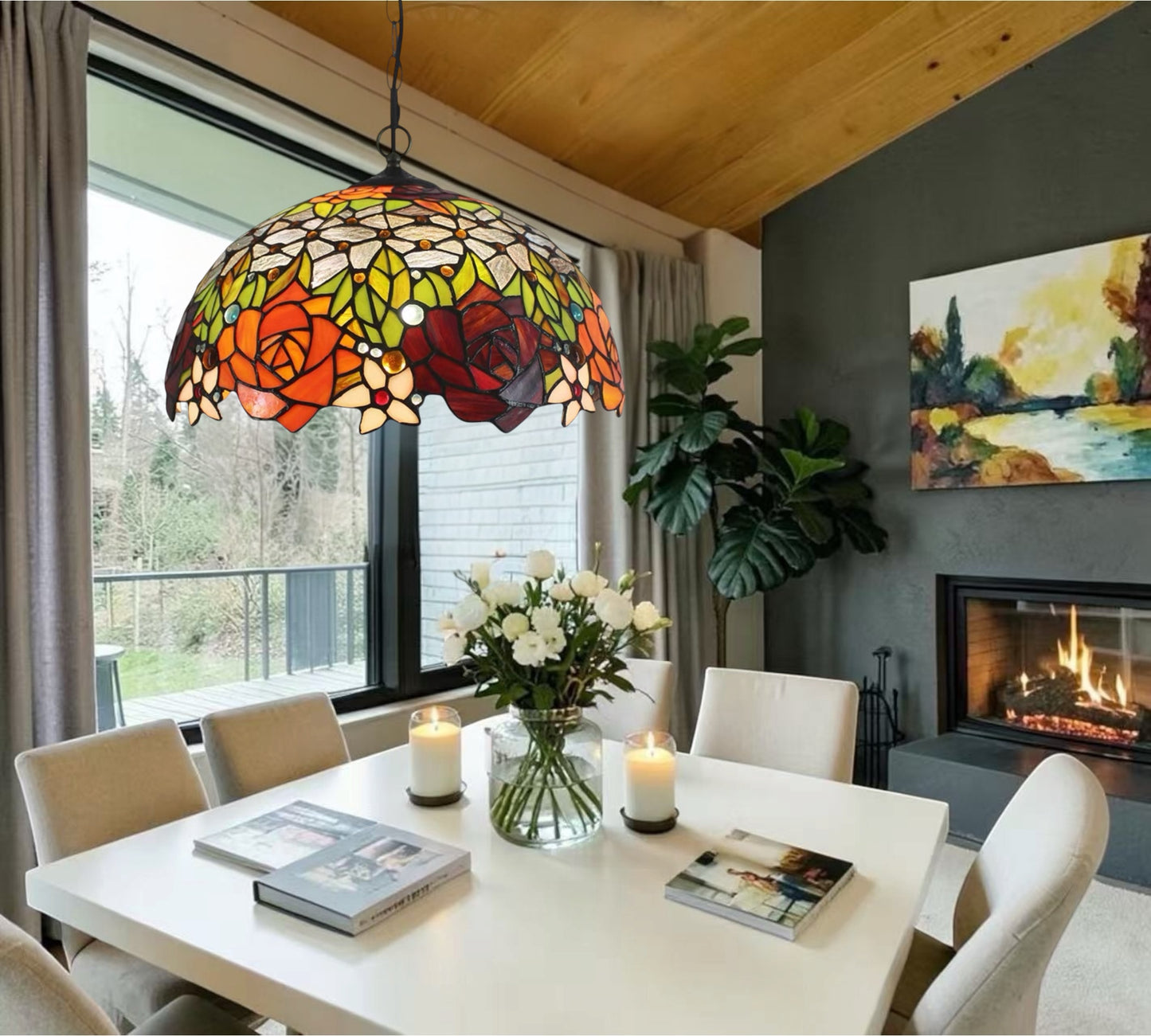 CDH 16" Tiffany Pendant Lamp 40cm shade (11005X)