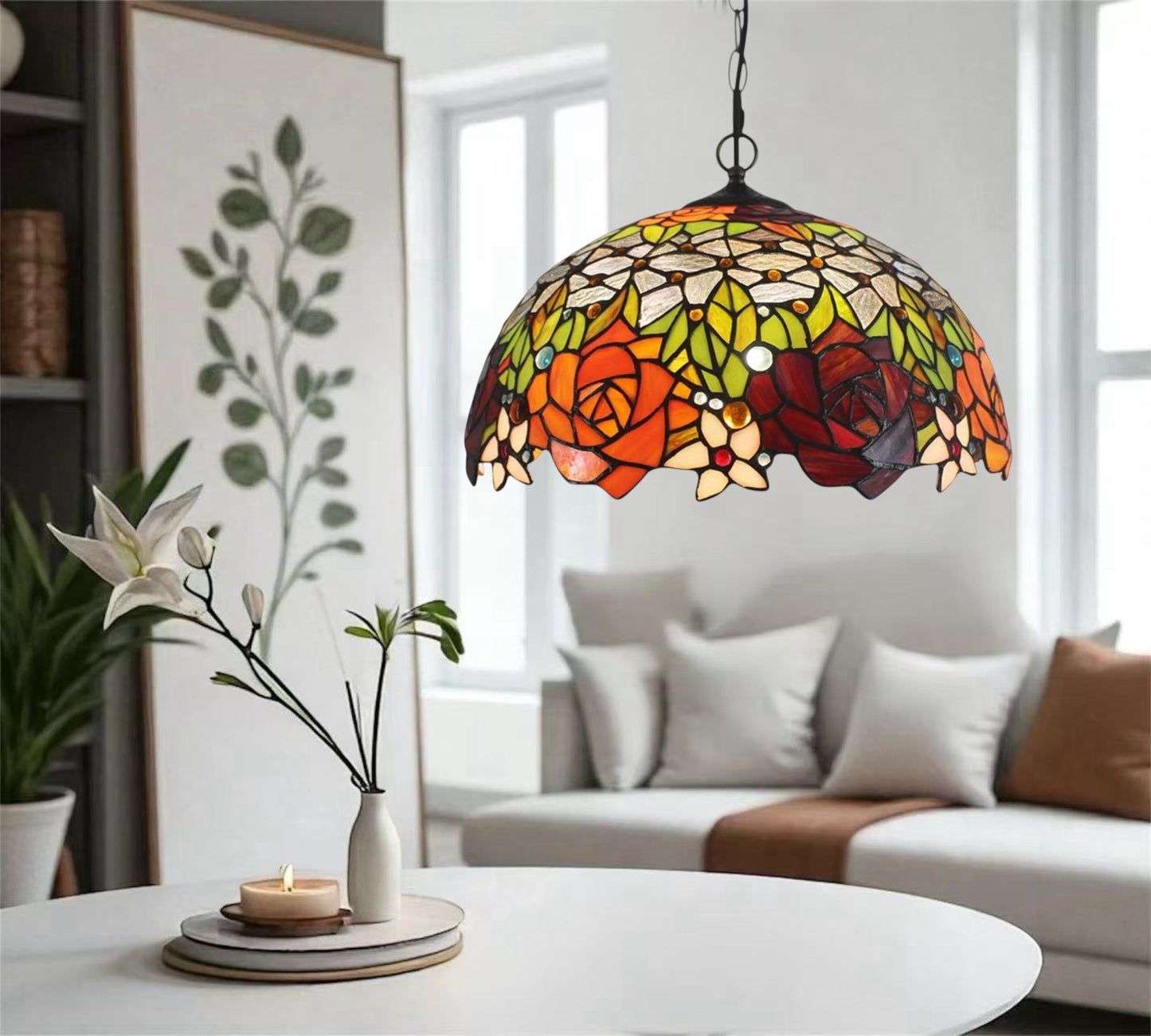 CDH 16" Tiffany Pendant Lamp 40cm shade (11005X)