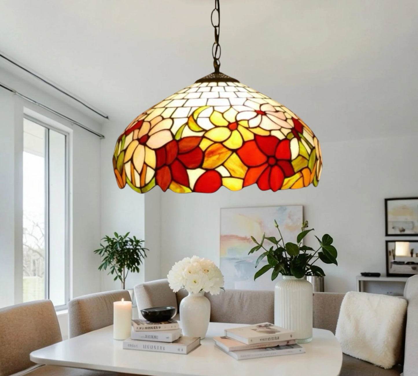 CDH 16" Tiffany Pendant Lamp 40cm shade (15050C)
