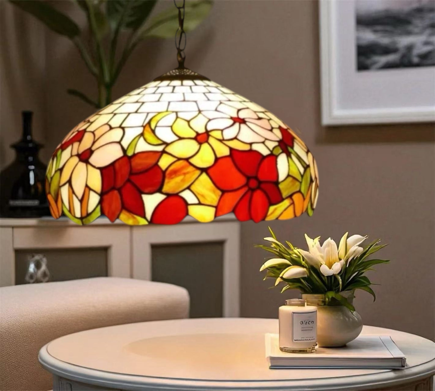 CDH 16" Tiffany Pendant Lamp 40cm shade (15050C)