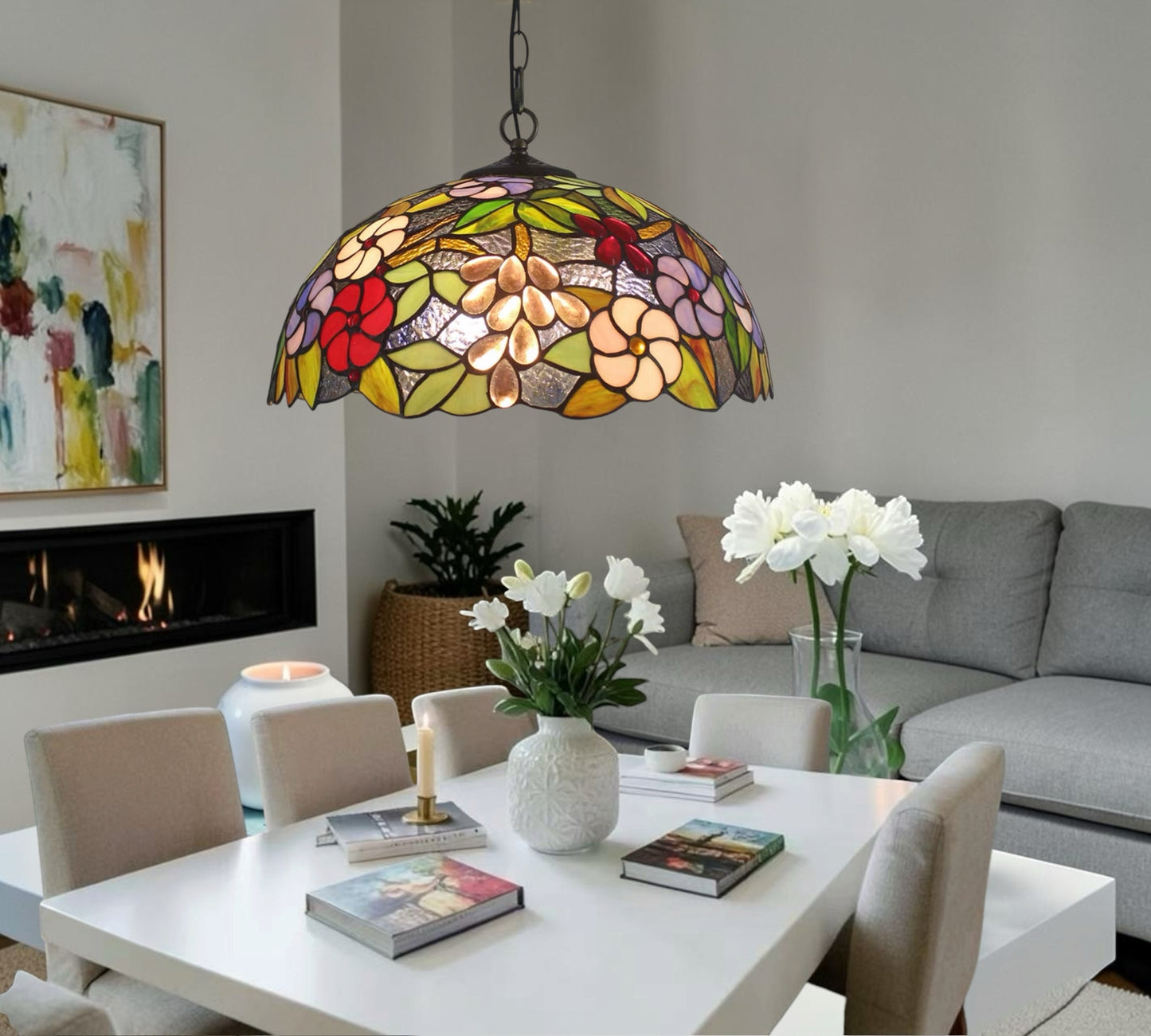 CDH 16" Tiffany Pendant Lamp 40cm shade (16022C)