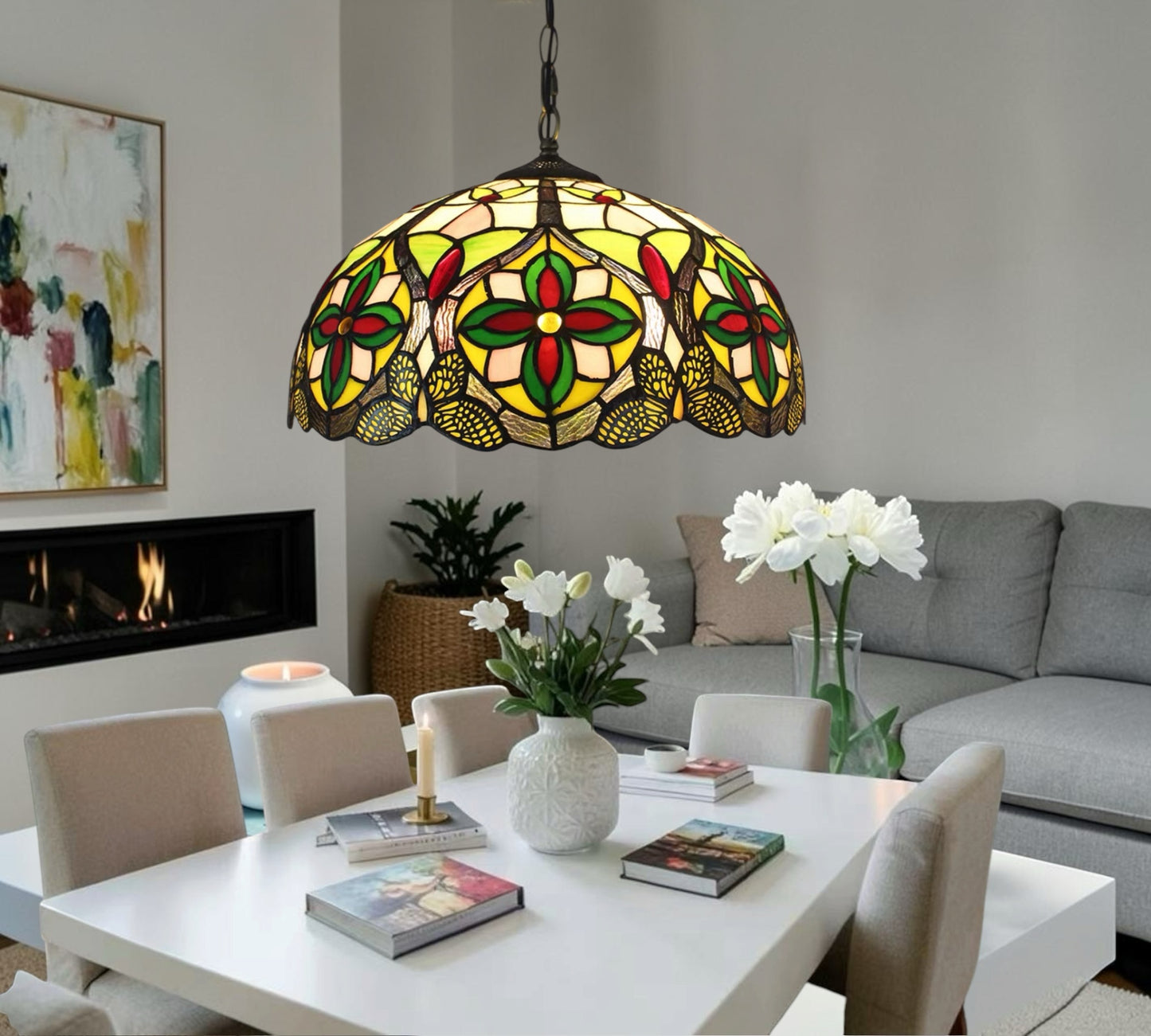 CDH 16" Tiffany Pendant Lamp 40cm shade (11008X)